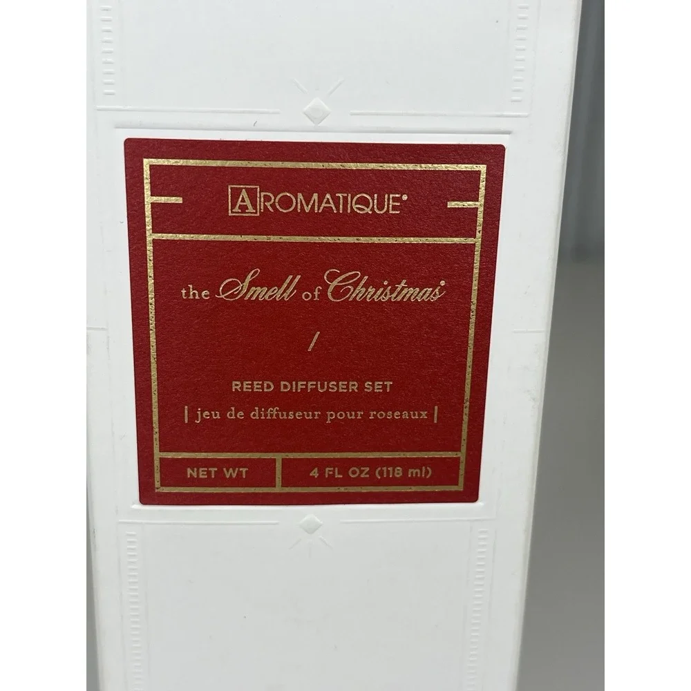 Aromatique The Smell of Christmas Reed Diffuser Set‎ Ceramic Bottle Reeds + Oil